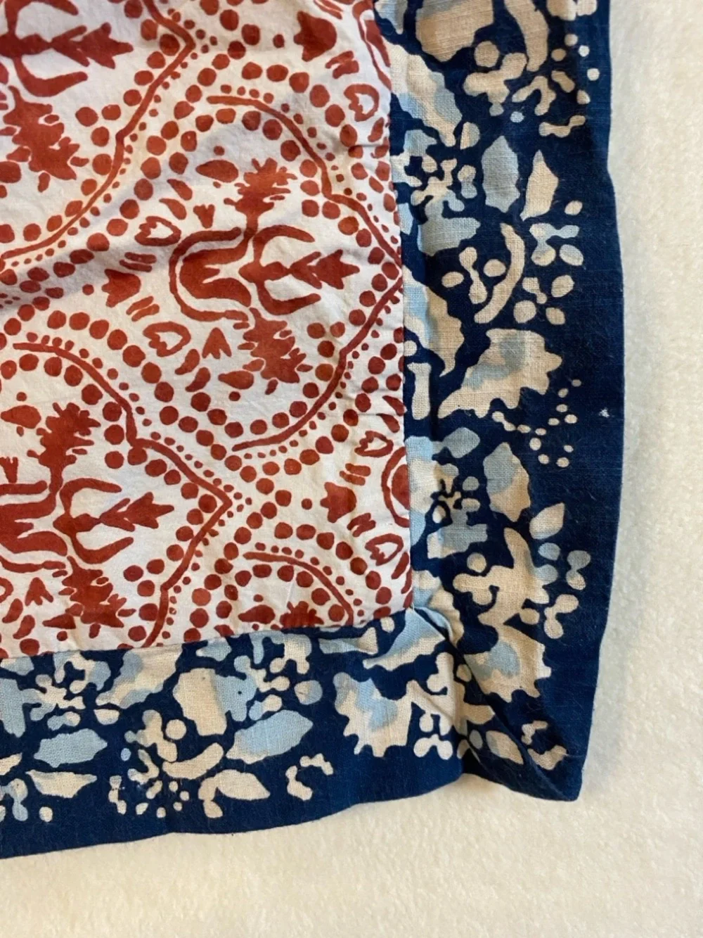 Anthropologie Meguro block print cotton standard sham